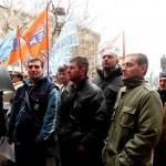 Око 250 басенских радника данас се прикључило протесту запослених у предузећима у реструктурирању у Београду